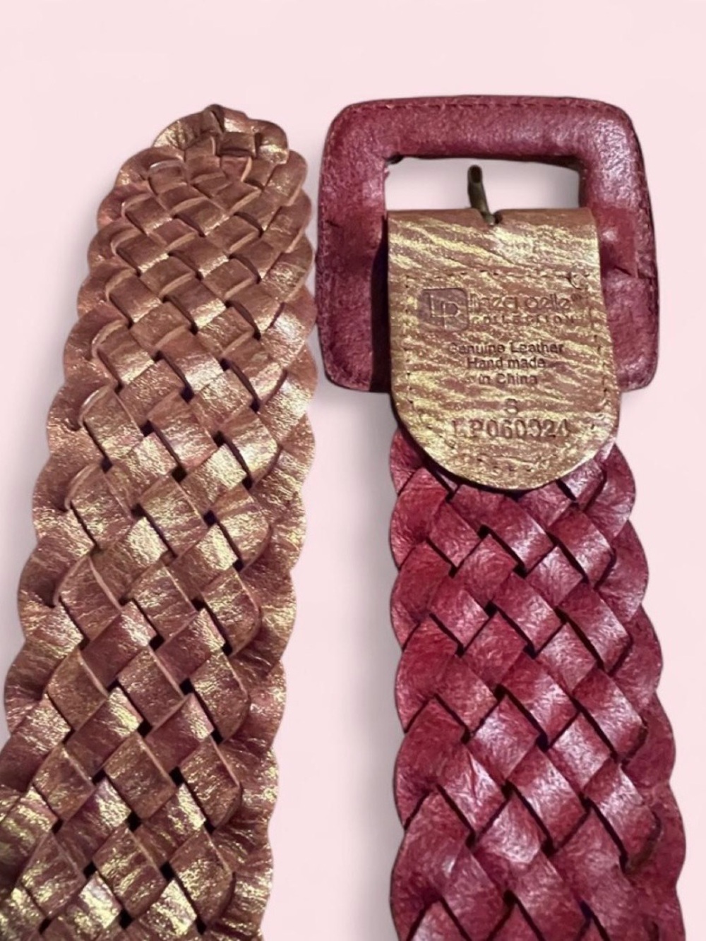 Braided Metallic Women's Belt - Picture 3 of 8
